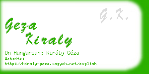 geza kiraly business card
